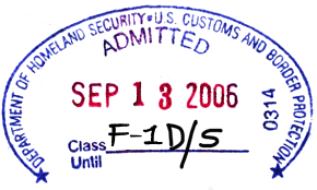 Port of Entry Stamp